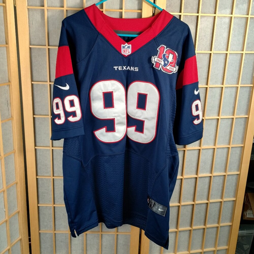 Nike Houston Texans 10 yr Anniversary JJ Watt Embroidered Jersey Size 48/XL